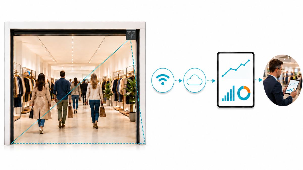 SensMax radar personenteller voor retail