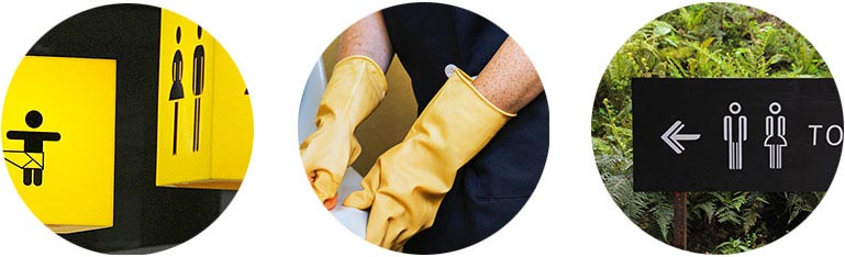 Anonieme draadloze personentellers bij de ingang van sanitaire ruimtes