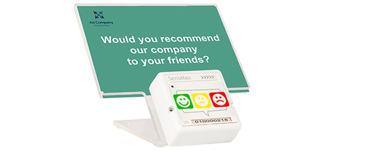 Klantfeedback verzamelen met draadloze SensMax Loyalty Buttons